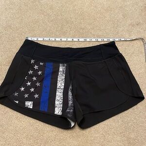 Born Primitive Black and Blue Athletic Shorts